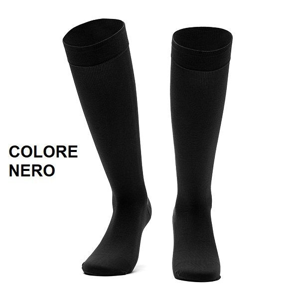 Offerta 3 paia | Calze Elastiche Uomo a Compressione Graduata Classe 1 - Gambaletto Contenitivo Uomo Cotone Microfibra Compressione Certificata mmHg 18