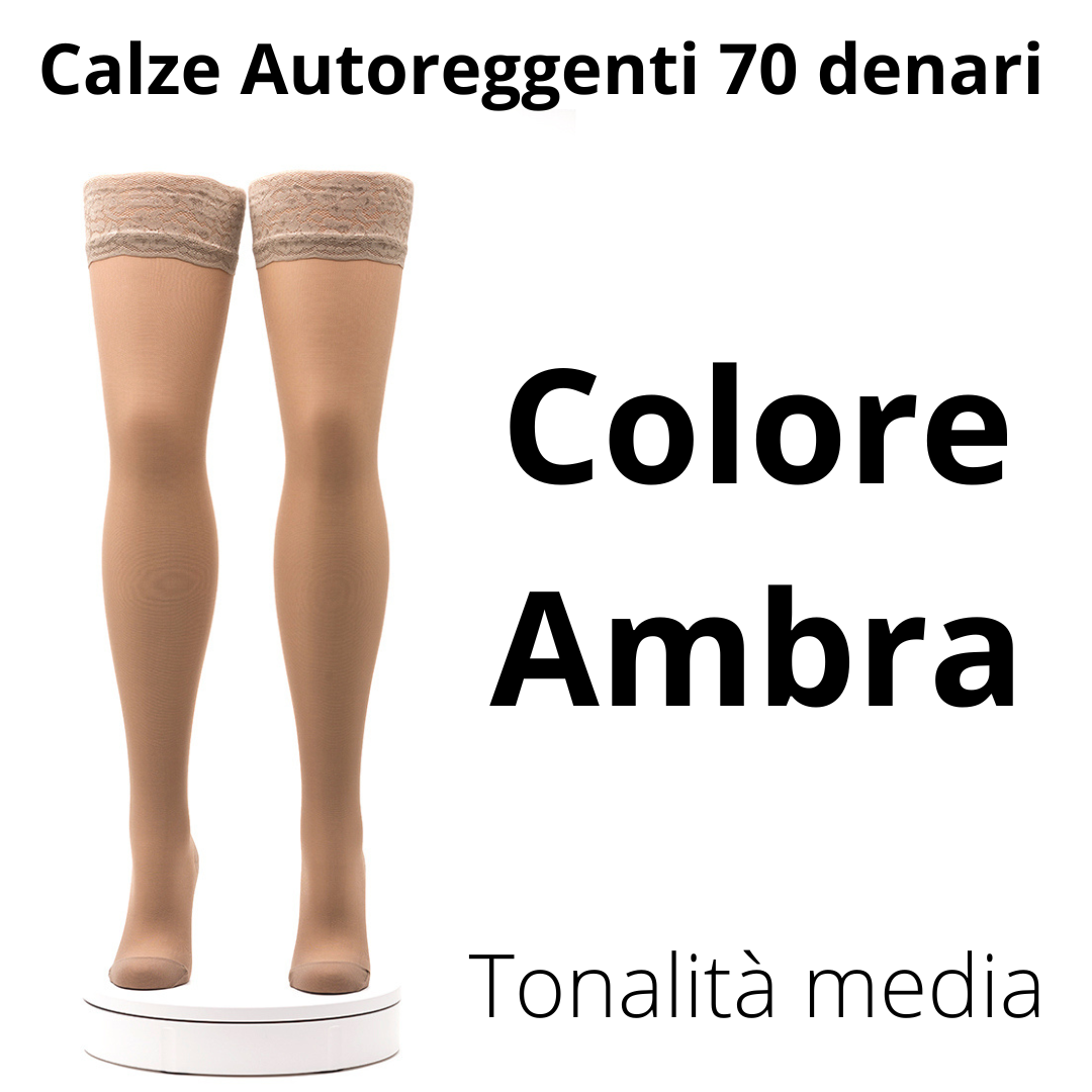 Activa® Calze Autoreggenti 70 Den | Compressione Media 11/14 mmHg