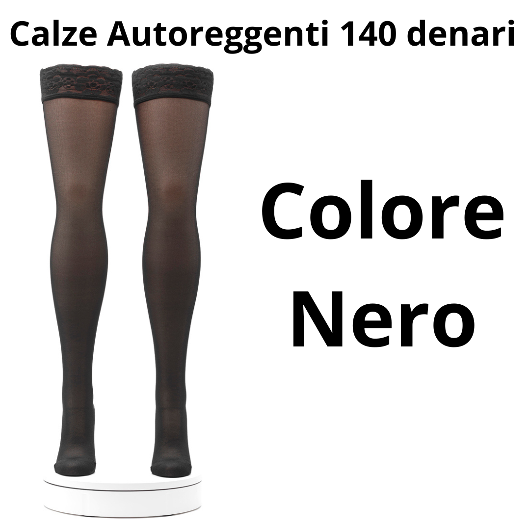 Calze autoreggenti 140 denari a compressione graduata forte