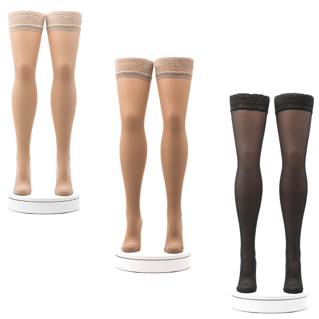 Promozione 3 paia | Autoreggente 140 denari - Calze elastiche compressione graduata curativa