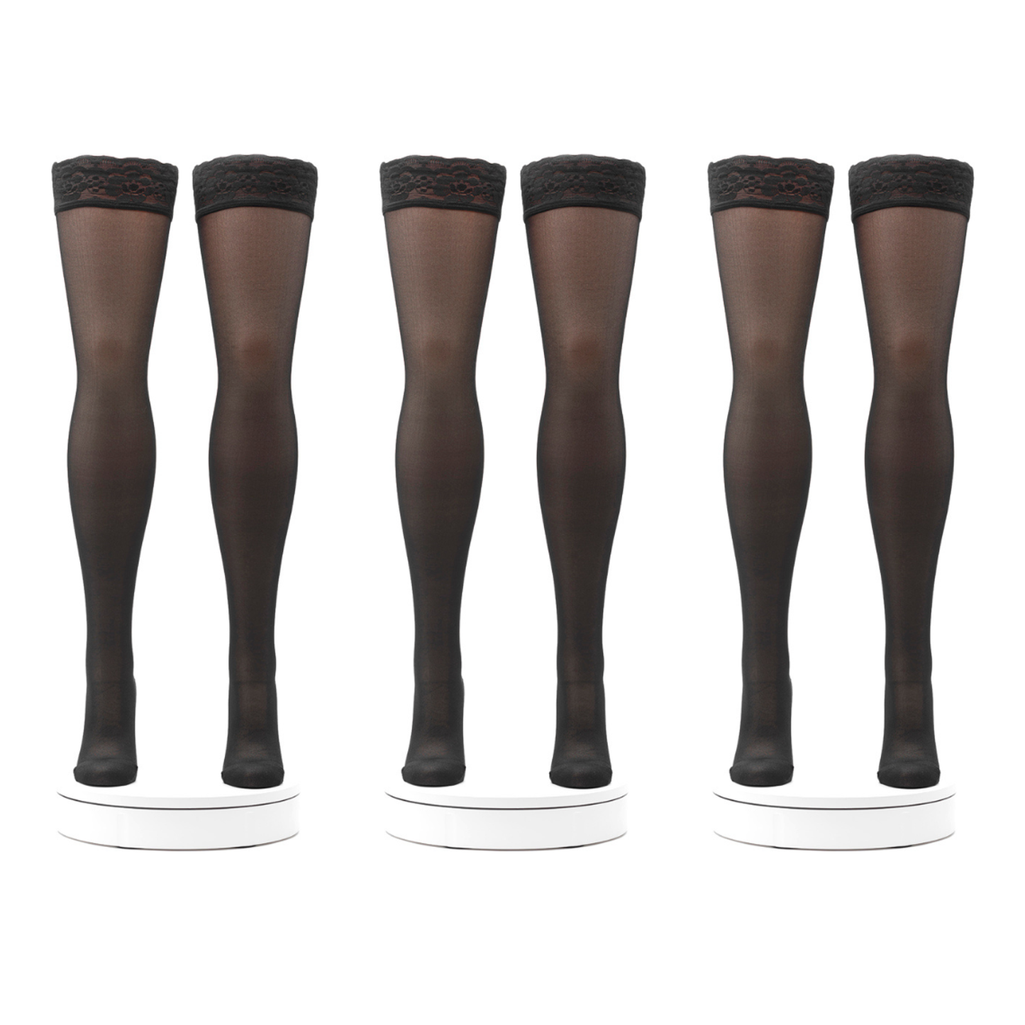 ACTIVA® Calze Autoreggenti 140 Denari Compressione Graduata Donna | Kit 3 Paia