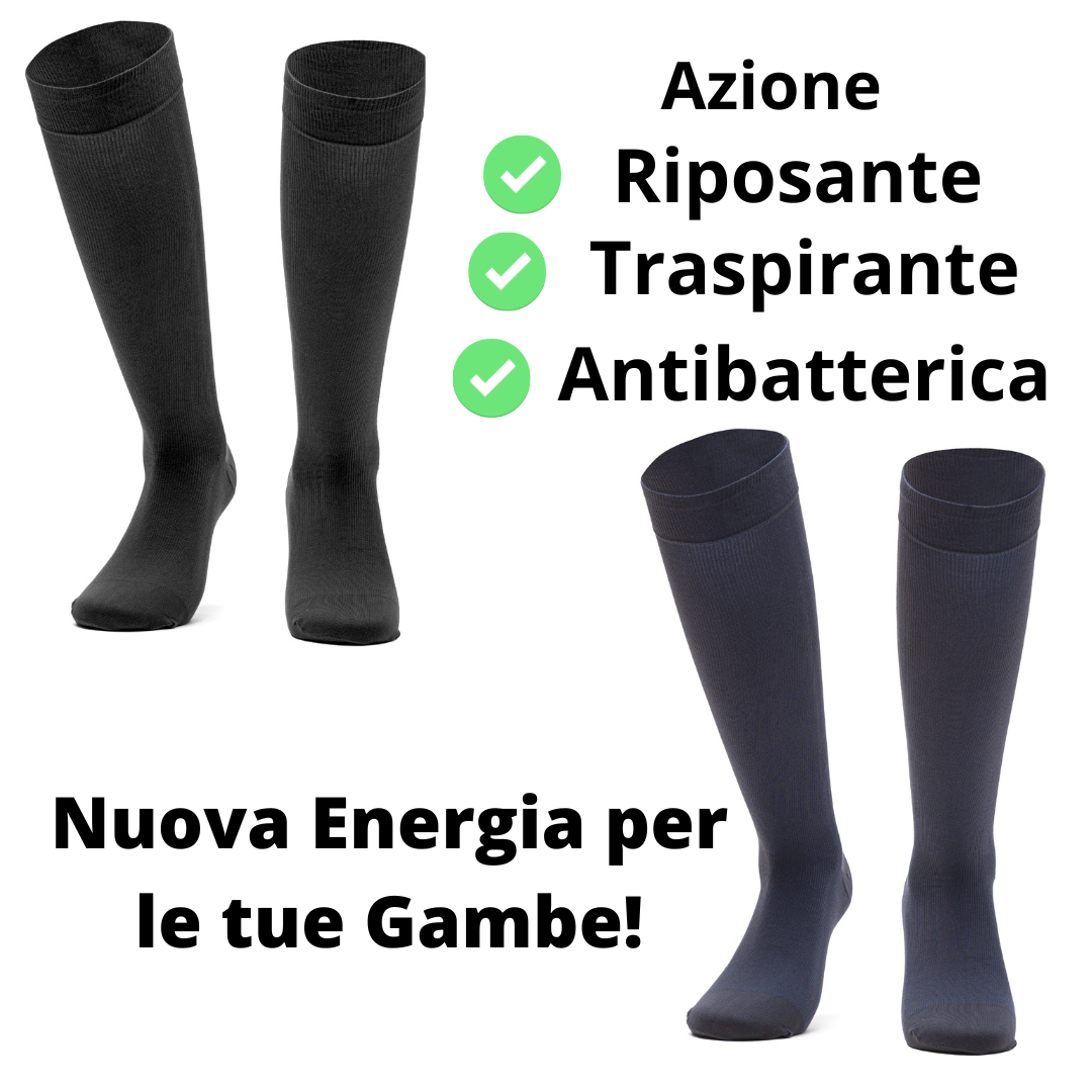 ACTIVA® Kit 4 Paia Gambaletti Uomo Compressione Graduata | Offerta Speciale + Spedizione Gratuita