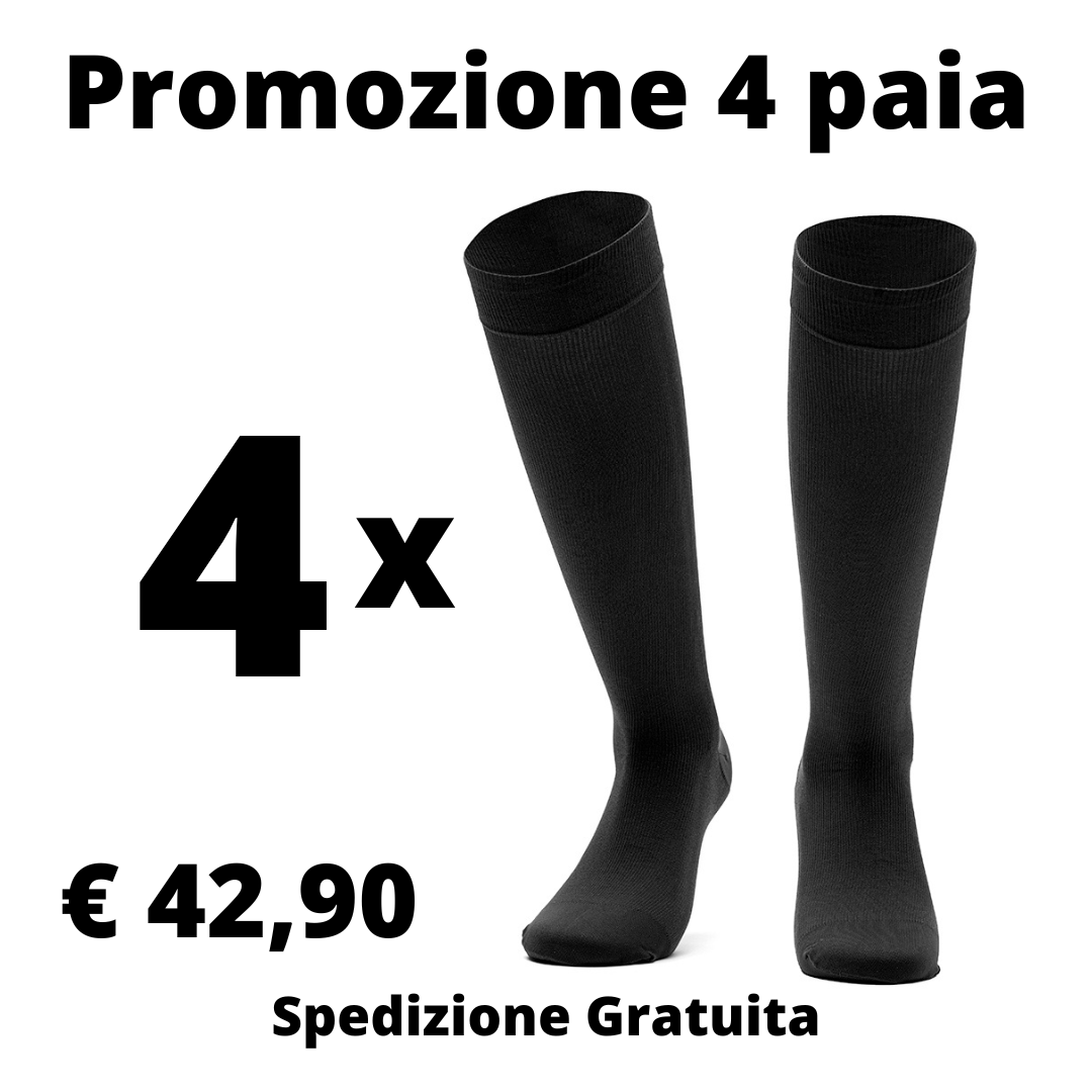 ACTIVA® Kit 4 Paia Gambaletti Uomo Compressione Graduata | Offerta Speciale + Spedizione Gratuita